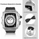 thumbnail image 3 of Metal Watch Case Rubber Band Glass Bumper Cover Set for Apple Watch Series 9/8/7/6/5/4/SE 44mm 45mm Replacement Band Black / Yellow 45mm, 3 of 5