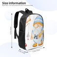 thumbnail image 2 of Uemuo Gnome Camping Fishing Printed Durable 17-inch Student Backpack - Lightweight, Waterproof, Adjustable Straps, Ideal for School, Work, Travel, 2 of 5