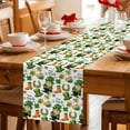 thumbnail image 5 of Saint Patrick's Day Cotton Linen Table Runner for Dining Kitchen, Gnomes Hats Boots Clovers Leaves Wedding Outdoor Party Tablerunners Decoration, Dresser Scarf Coffee Tablecloth Runners 13x90 Inches, 5 of 9