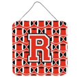 thumbnail image 1 of Carolines Treasures CJ1067-RDS66 Letter R Football Scarlet & Grey Wall or Door Hanging Prints, 1 of 1