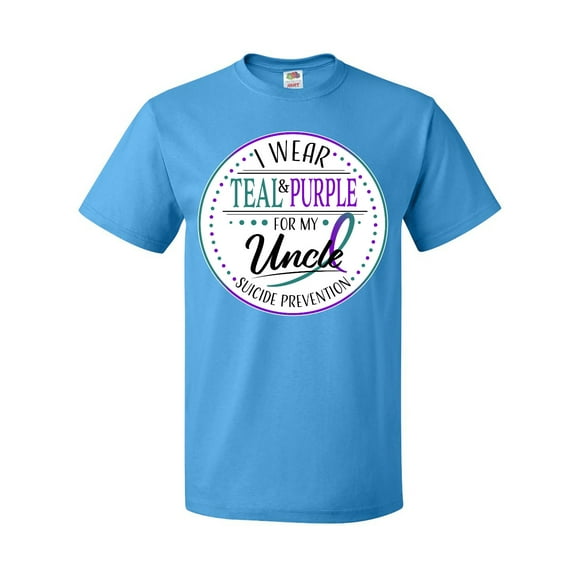 Inktastic Suicide Prevention- I Wear Teal and Purple for My Uncle T-Shirt