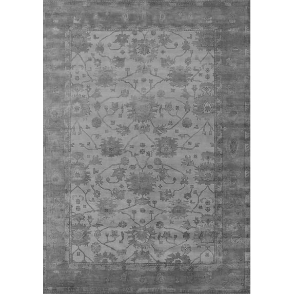 Ahgly Company Indoor Rectangle Oriental Gray Industrial Area Rugs, 7' x 10'