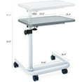 thumbnail image 6 of OasisSpace Overbed Table, Hospital Bed Table with Holder, Adjustable over Bedside with Wheels for Hospital and Home Use - Laptop, Reading, Eating Cart Stand - Bedridden, Elderly, Senior Patient Aid, 6 of 7