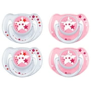 (2 pack) (2 pack) Philips Avent Glow in the Dark Orthodontic Pacifier, 6-18 months, Pink, 2 pack, SCF176/24