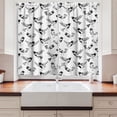 thumbnail image 2 of Ambesonne Black and White Kitchen Curtains, Curious Bird Motifs, 55"x39", Black White, 2 of 3