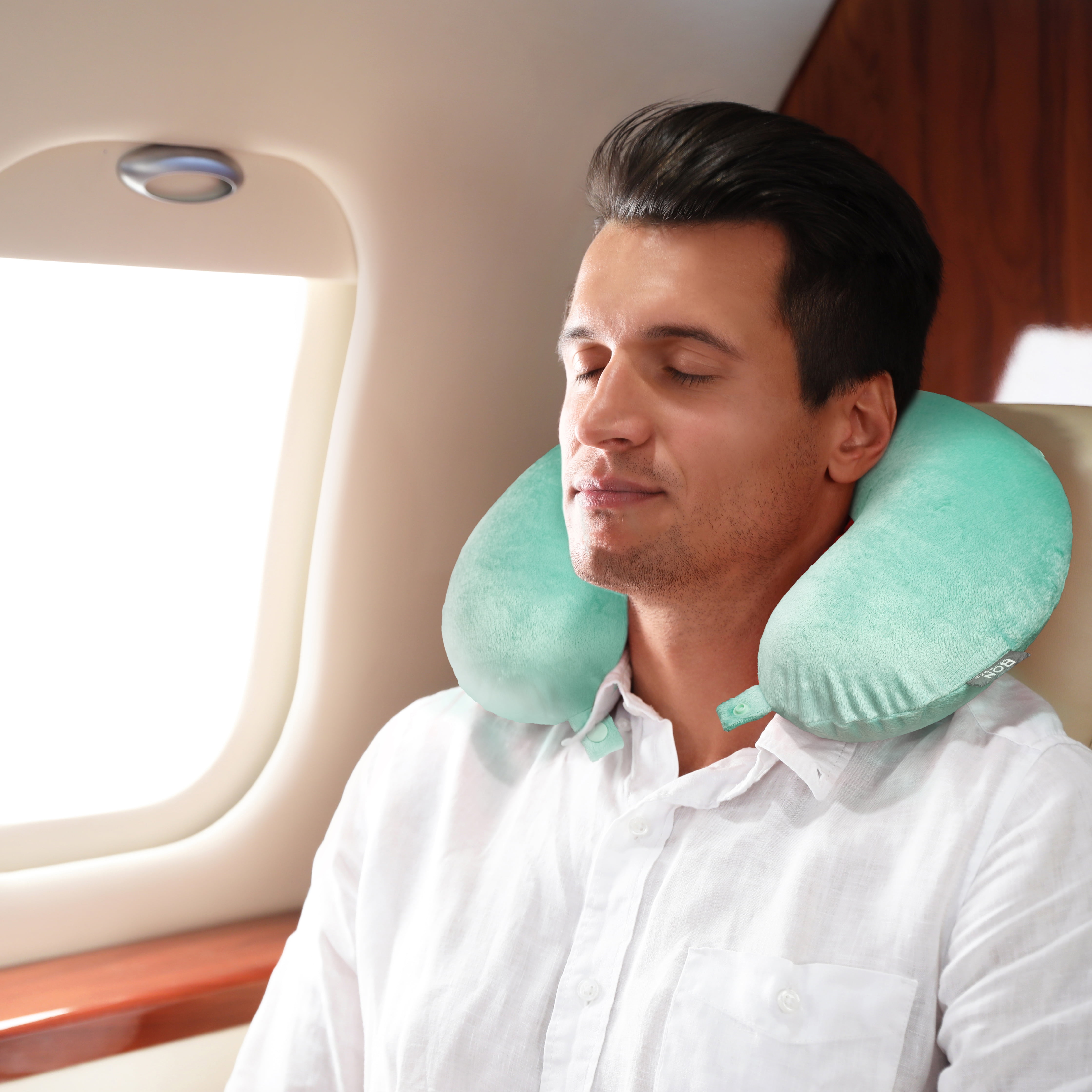 Bon Voyage® Classic Memory Foam Travel Neck Pillow, Mint