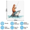 thumbnail image 2 of Cat Fishing on Shark Dishwasher Magnet Cover Decorative Sticker for Home Cabinet Kitchen 23" x26", 2 of 5