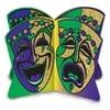 Club Pack of 12 Green, Purple and Gold Glittered 3-D Mardi Gras Party Table Centerpiece