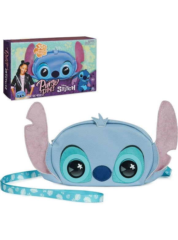 Purse Pets, Disney Stitch Officially Licensed Interactive Pet Toy & Kids Purse, 30+ Sounds & Reactions, Girls Crossbody Bag, Trendy Tween Gifts