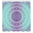 thumbnail image 3 of Ambesonne Blue and Purple Shower Curtain, Hippie Mandala, 69"Wx75"L, Purple, 3 of 3