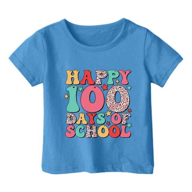 MEZZALL T-Shirts de Mode pour Garçons et Filles, Décontracté, Imprimé, Col Rond, Manches Courtes, Ample, Mignon, 3-4 Ans