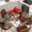 RedBlack Green, variant on Navy Blue Christmas Snowman Round Tablecloth, Fitted Table Cover with Elastic for 36"-44" Round Tables, Xmas Tree Snowflake Botanical Table Cloth Outdoor Indoor Dinning Party Waterproof Tablecloths