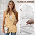 thumbnail image 5 of Psesaysky Cute Corgi Print Womens Vest Fashion Dressy Single Button Sleeveless Blazer Suit Jackets Office Work Clothes, Size 2XL, 5 of 6