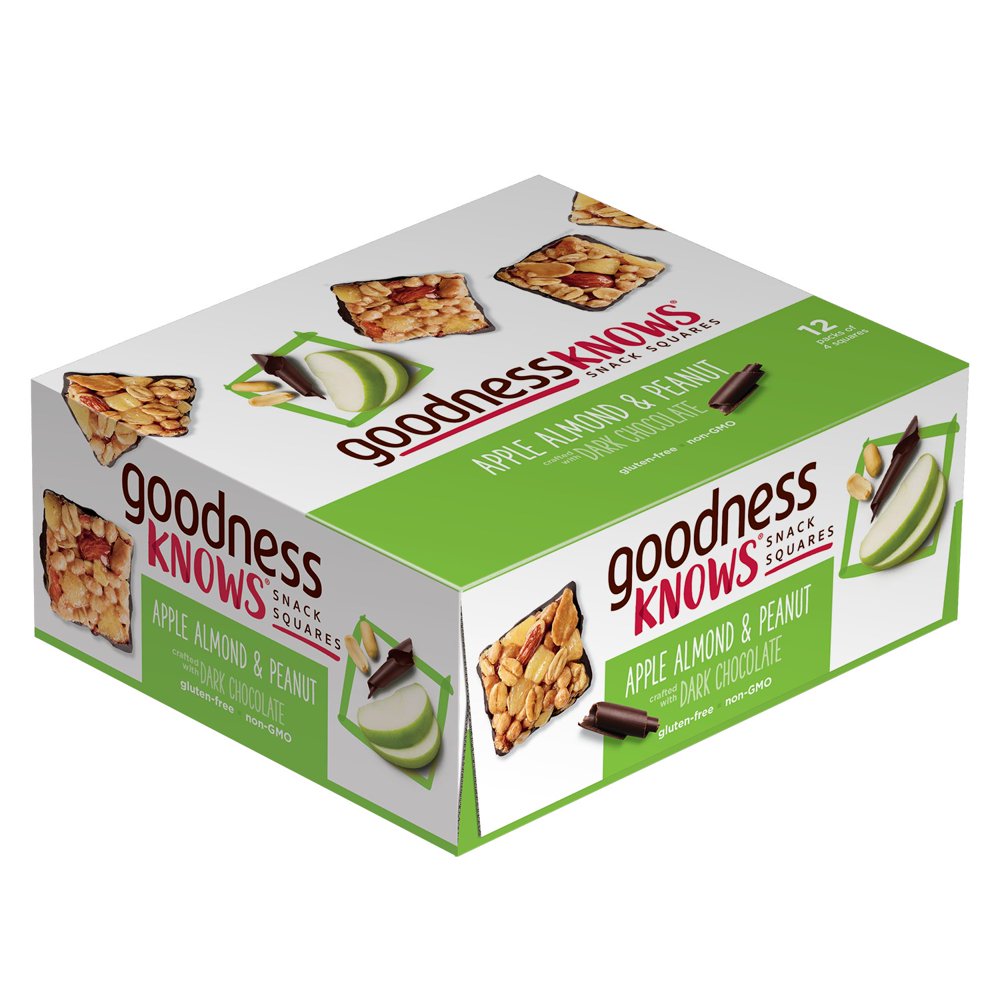 goodnessknows Nutty Apple Snack Bar, 1.2 Oz., 12 Count