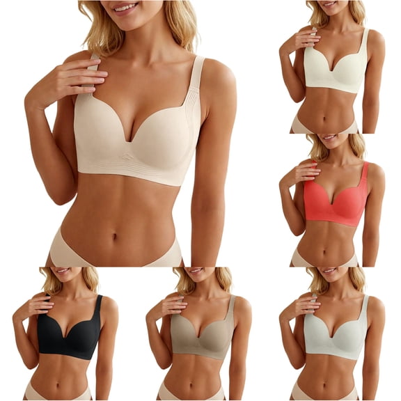 TIANZEN Comfortable Seamless Full Coverage Bra For Women Wireless Bras With Soft Regular And Plus Size Strap Sports Bras for Women