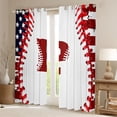 thumbnail image 2 of Manfei Letter Monogrammed P Boy Black Out Curtains,Sport Baseball Curtains Pack of 2 (42x63 Each),Ball Gamer Bedroom Curtains,Lightweight Room Decor, 2 of 6