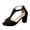 Black, variant on Women's Fashionable Versatile Suede Sandals-Plus Size Back Zipper Peep Toe Chunky Heel Slippers Beige 39