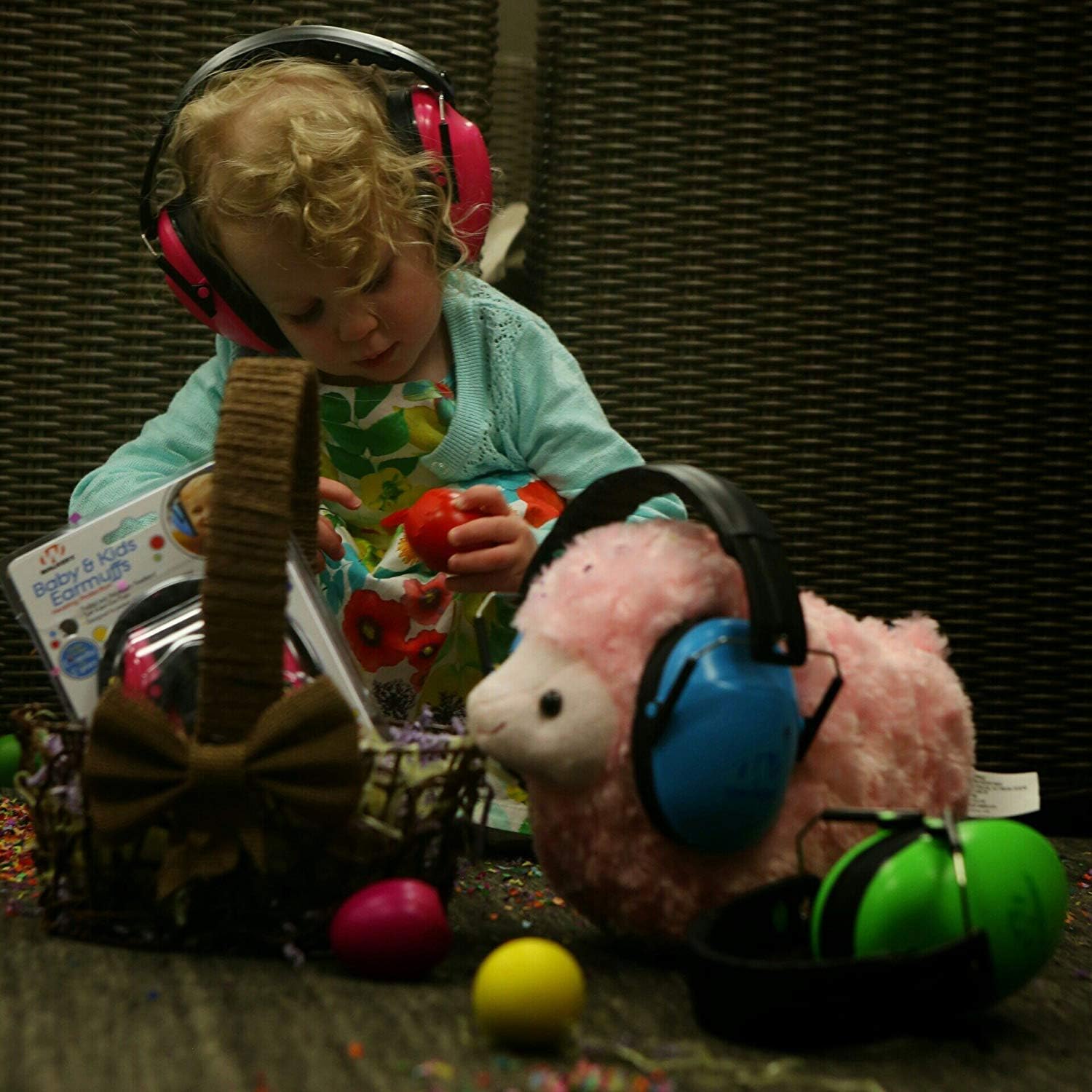 Walker's Baby and Kids Folding Muffs with Ultra-Light Adjustable Hearing Protection and Soft Foam Pads 23dB NRR (Pink)
