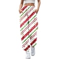 thumbnail image 1 of Gibobby pantalones negros mujer Leggings elásticos largos de Navidad para mujer, cinturón con estampado de árbol de Papá Noel y de nieve, pantalón diario informal (Blanco, S), 1 of 4