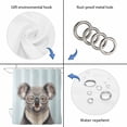 thumbnail image 4 of Blue Cola Shower Curtain, Waterproof Shower Curtains for Bathroom, Funny Animals Modern Art Washable Fabric Bathtub Curtain Set Bath Decor with 12 Hooks Standard 72"x72", 4 of 8