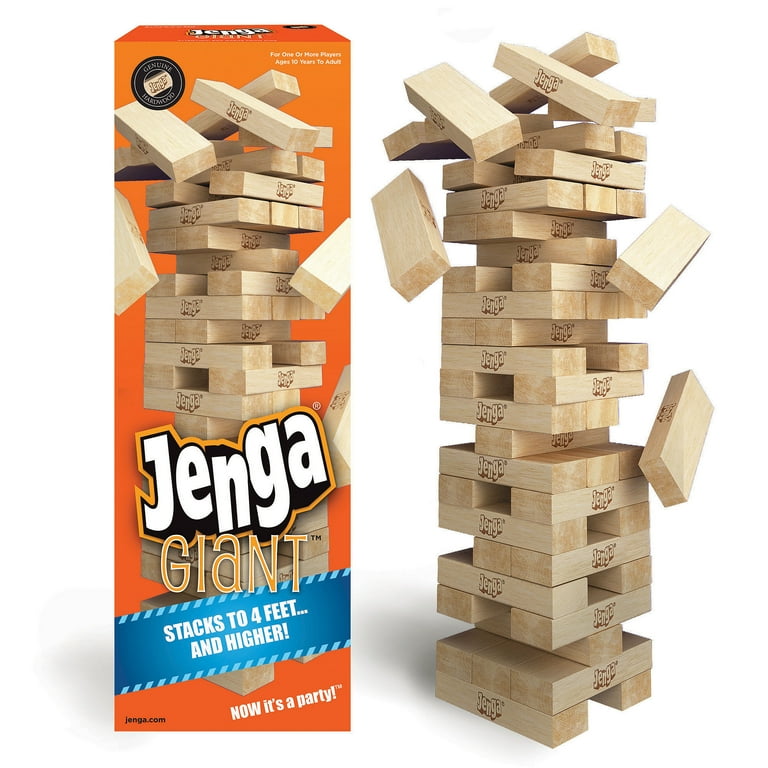 Jenga Giant Genuine Hardwood Stacking Game - Walmart.com