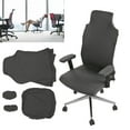 thumbnail image 1 of Chair Slipcover Gaming Chair Protector Pure Color Breathable Polyester High Resilience Chair Cover with Armrest Cover for Home, 1 of 8