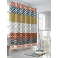 thumbnail image 3 of Shower Curtain Brown Red Bohemian Bathroom Curtains with Hooks, Waterproof Fabric Tribal Geometric Stripes Bath Shower Curtains Set for Bathroom Bathtubs Decor 36x72 Inch, 3 of 8