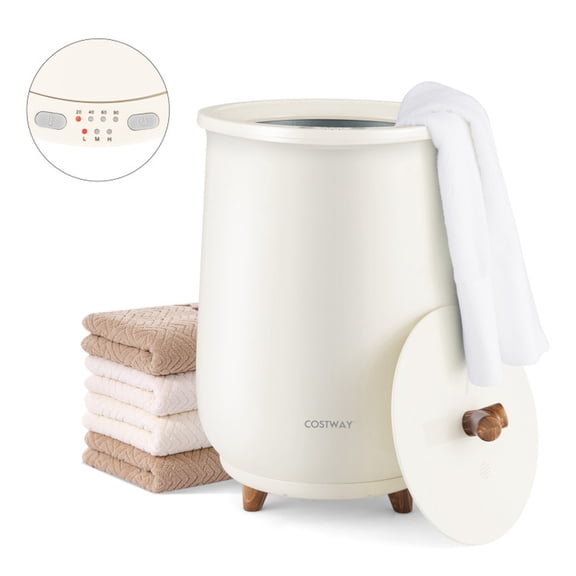 RUIE 23L Luxury Towel Warmer Bucket for Bathroom, Hot Towel Warmer with Fragrant Disc Holder and Multiple Timing Modes, Bucket Style Towel Heater for Spa Home, ETL Certified, Gray