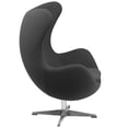 thumbnail image 2 of Gray Wool Fabric Egg Chair with Tilt-Lock Mechanism, 2 of 4