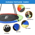 thumbnail image 5 of Hishine 43" 700LBS Saucer Tree Swing for Kids, Waterproof Flying Saucer Swing with A Swivel, Hanging Straps, Adjustable Ropes, Round Mat Spinner Swing for indoor/playground swing set,Rainbow, 5 of 6