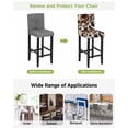 thumbnail image 3 of Cow Patterned Bar Stool Covers Set of 2, Vintage Farmhouse Abstract Country Western Stretch Washable Bar Chair Covers with Backs, Removable Pub Counter Height Chair Cover for Kitchen Dining Room Cafe, 3 of 7