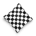 thumbnail image 5 of White and Black Checkered Grid Art Pattern Throw Pillow Covers Couch Pillowcases Decor for Bed Sofa 16" x 16", 5 of 7