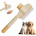 thumbnail image 1 of HAYAN Flea Comb for Cats & Dogs,Pet brush with one-touch bristle release,Knotting Combs for Short and Long Hair Cats & Dogs,Shedding Combs,Indoor Pet Grooming Care Tools(B-Yellow01), 1 of 1