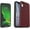 Fine Port Cordovan/Slate Grey, variant on OtterBox Symmetry Clear Series Case for iPhone XR Only - with Zagg Glass Elite Clear Screen Protector - Non-Retail Packaging - Stardust Silver Flake/Clear