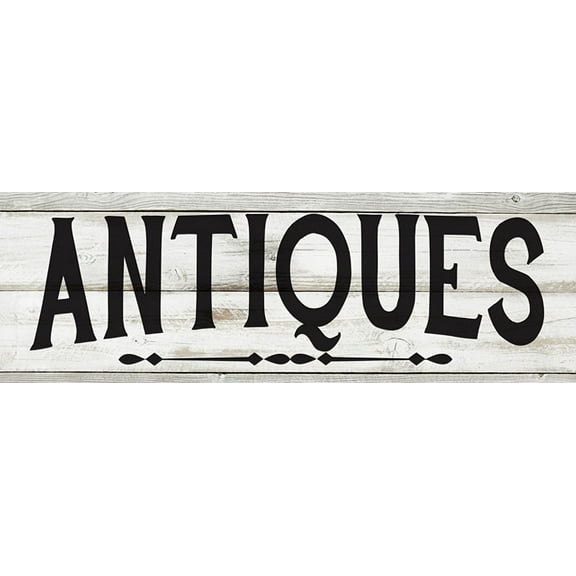 Antiques Chic White Farmhouse Wood Sign Wall Décor Gift 6 x 18 Wood Sign B3-06180028135