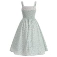 thumbnail image 2 of IDOPIP Tween Girls Long Corset Dress for Middle School Dance Party Summer Vacation Sundresses Holiday Junior Dresses Teen Smocked Homecoming Prom Dress 9-10 Years Green Floral, 2 of 7