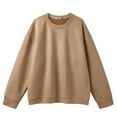thumbnail image 1 of pstuiky hombres de manga larga, Sudadera de gamuza de color liso para hombre, cuello redondo, manga larga, holgada, informal, de manga larga y cuello redondo. Tops de hombre xxxl, 1 of 3