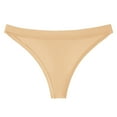 thumbnail image 5 of COMVALUE 6 Pack Women's Thongs Cotton Breathable Panties Bikini Underwear (Khaki, L), 5 of 7