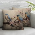 thumbnail image 3 of ARISTURING Four Birds Sitting on A Branch Pillow Covers  Oil Painting Birds in Tree Branch Color Ground Decorative Throw Pillow Case Double-Sided Printing Design Accent Pillows for Sofa Home Decor, 3 of 5
