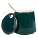 thumbnail image 3 of Taza de café Jadeshay cerámica Verde con Tapa y cuchara, 3 of 8