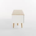 thumbnail image 5 of ZXNYH Rowan Wood TV Stand, White Matte / Oak Finish, 5 of 9