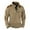 A-Khaki51, variant on XIAOCHA Men's Quarter-Zip Collar Sweatshirt Slim Fit Elbow Patches Pullover Top Outdoor Workout Athletic Sweatshirt