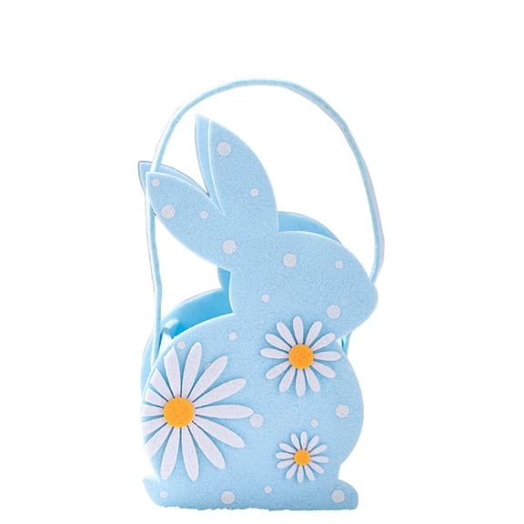 8.27Inch Easter Bunny Felt Baskets, for Easter Egg Hunt Party Favor & Wedding Family Gathering Favors Craft Gifts