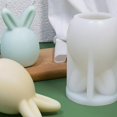 thumbnail image 3 of Molde de vela de conejo para vela DIY, adorno de sala de decoración de fondant, 240 Feliz Sencillez, 3 of 5