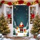thumbnail image 1 of Herunwer Christmas Door Cover - Santa Claus Holiday Banner for Party Decoration, 1 of 6