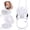 White, variant on JELLOO Handheld Small Fan, Neck Hanging Folding Fan, Portable USB Charging Makeup Mirror, Multi purpose Fan