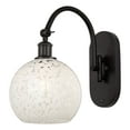 thumbnail image 6 of 518-1W-AC-G1216-8WM Innovations Lighting White Mouchette - 1 Light Arm Swivels Side to Side Wall Sconce In Modern Style-13.5 Inches Tall and 8 Inches, 6 of 7