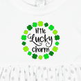 thumbnail image 4 of Inktastic Little Lucky Charm with Four-leaf Clovers Girls Baby Dress, 4 of 5