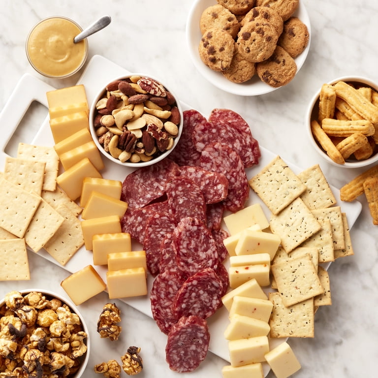 Hickory Farms Savory Snack Gift Box, 11 pieces | Salami, Cheese