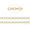 thumbnail image 2 of 3.28 Feet Brass Cable Chains Long-Lasting Plated Unwelded Real 18K Gold Plated 8x6x2.5mm, 2 of 2